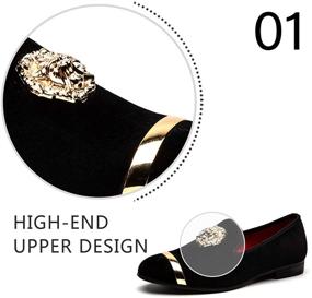 img 3 attached to Men's Metallic Textured Glitter Genuine Leather Shoes with Enhanced SEO