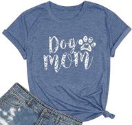 stylish and funny dog mom tshirts: short sleeve o neck mom shirt with graphic print and dog paw design логотип