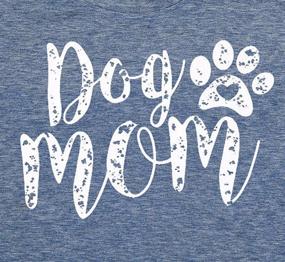 img 1 attached to Stylish and Funny Dog Mom Tshirts: Short Sleeve O Neck Mom Shirt with Graphic Print and Dog Paw Design