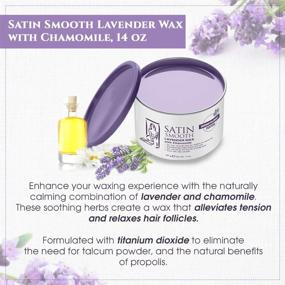 img 1 attached to 💜 Satin Smooth Lavender Hair Removal Wax with Chamomile - 14oz for Effective Results