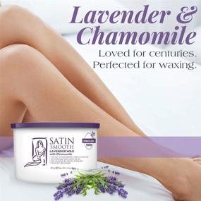 img 2 attached to 💜 Satin Smooth Lavender Hair Removal Wax with Chamomile - 14oz for Effective Results