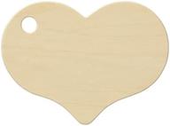 🏷️ очаровательные деревянные сердечные ярлыки - пакет из 100 штук, 2-5/16 дюйма, с идеальной прочностью логотип