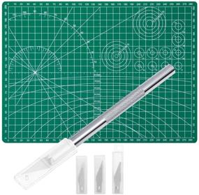 img 4 attached to Anezus Precision Craft Knife Set with Self-Healing Cutting Mat and 30 Hobby Blades - Perfect for Art, Craft, Scrapbooking, and Stencil Projects