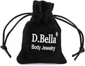 img 1 attached to D.Bella 18g Clear Nose Ring Retainer Bioflex L Shape Studs: Stylish and Comfortable Piercing Jewelry with Flat Top