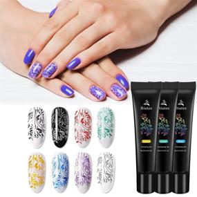 img 3 attached to 💅 Nail Stamping Polish Gel Set: 8 Colorful Stamping Gels for Creative Nail Art with Nail Stamping Plate Stamper