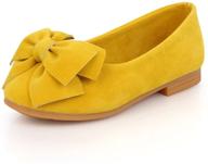 👧 maxu little girls yellow dress shoes for girls logo