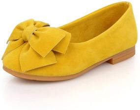 img 4 attached to 👧 Maxu Little Girls Yellow Dress Shoes for Girls