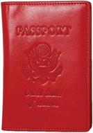 cowhide nappa leather deluxe passport logo