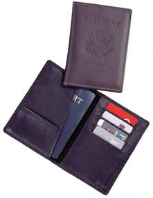 img 1 attached to Cowhide Nappa Leather Deluxe Passport
