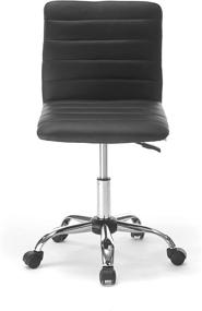 img 3 attached to 🪑 Tan Faux Leather Rolling Office Chair by Urban Shop: Stylish and Functional Design