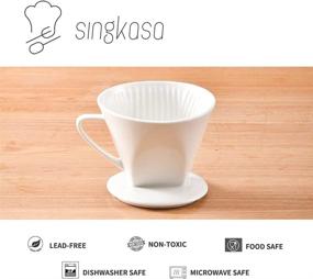img 2 attached to Singkasa Ceramic Dripper Accessories Restaurants
