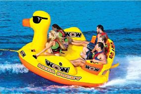 img 3 attached to 🦆 Experience Ultimate Fun with WOW World of Watersports Mega Ducky Inflatable Towable Deck Tube for Boating - Ideal for 1-5 People! (Model: 19-1060)
