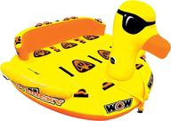 🦆 experience ultimate fun with wow world of watersports mega ducky inflatable towable deck tube for boating - ideal for 1-5 people! (model: 19-1060) logo