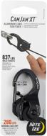 π enhanced cam jam xt aluminum tie down rope tightener with carabiner clip logo