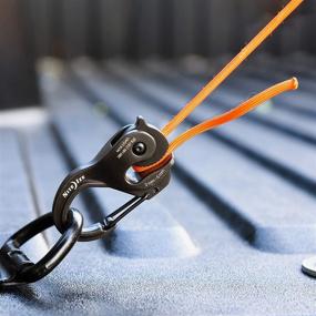 img 1 attached to 🔒 Enhanced Cam Jam XT Aluminum Tie Down Rope Tightener with Carabiner Clip