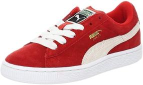 img 4 attached to 👟 Кроссовки PUMA Suede для мальчиков черного цвета с серебряной отделкой - оптимальная обувь для детей.