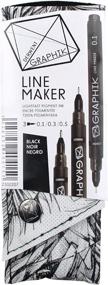 img 4 attached to 🖊️ Derwent Graphite Pens, Graphik Line Maker Drawing Pens, Black, 3 Pack - Improved SEO