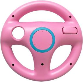 img 1 attached to 🎮 Jadebones Set of 3 Black White Pink Steering Racing Wheels for Wii and Wii U Remote