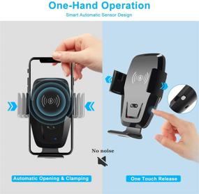 img 2 attached to 📱 Wireless Car Charger Mount - Auto Clamping Qi 10W 7.5W Fast Charging - Air Vent Mount Holder for iPhone 11/11 Pro/11 Pro Max/XS Max/XS/X/8/8 Plus, Samsung S20/S10/S9 Note 20/10