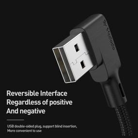 img 2 attached to 🔌 [2 Pack] Mcdodo 90 Degree Retractable LED Coiled Cord Nylon Braided Sync Charge USB Data 6FT/1.8M Cable - Compatible with New Phone Models (90° 2 Pack Black, 6FT/1.8M)