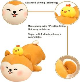 img 1 attached to 🐕 Shiba Inu Plush Toy - Cute 20'' Stuffed Animal, Anime Corgi Plush Dog Kawaii Plushies, Perfect Gift for Christmas or Valentine's Day, Soft Pillow for Bed, Sofa, Chair (B)