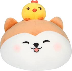 img 2 attached to 🐕 Shiba Inu Plush Toy - Cute 20'' Stuffed Animal, Anime Corgi Plush Dog Kawaii Plushies, Perfect Gift for Christmas or Valentine's Day, Soft Pillow for Bed, Sofa, Chair (B)