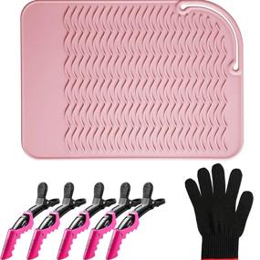 img 4 attached to Resistant Styling Curling Glove Straightener Hair Care