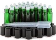 🌿 the ultimate in eco-friendly storage: vivaplex green glass roll bottles for premium quality and sustainability! logo