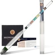 brewer's elite hydrometer - complete triple scale set for accurate home brew measurement - ideal for beer, wine, mead, and kombucha brewing - bonus hardcase and cloth! logo