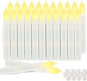 img 4 attached to 🕯️ Amagic 24 PCS LED Taper Candles: Exquisite Flickering Flame Design for Elegant Ambiance