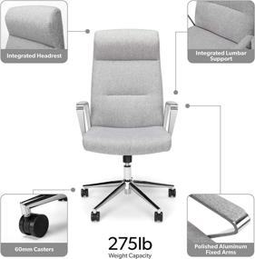 img 2 attached to HON Basyx Merger Executive Chair: Top-Notch Commercial-Grade Premium Office Chair in Elegant Grey Design