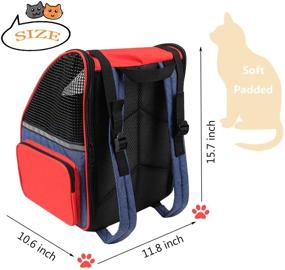 img 3 attached to 🐾 Airline Approved Pet Carrier Backpack: Comfortable, Portable & Ventilated Soft-Sided Bag for Small Dogs and Cats with Cushioned Back Support