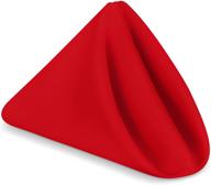 utopia home [24 pack] red cloth napkins 17x17 inches, 100% polyester dinner napkins with hemmed edges, washable napkins perfect for parties, weddings, and dinners logo