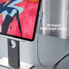 img 2 attached to 🔌 Fasgear USB C to USB C Cable 6ft Right Angle 90 Degree, 2Pack 100W PD 5A Fast Charge Type C Cable for MacBook Pro iPad Pro 2020 Galaxy S20 Huawei P40 Mate 40 ThinkPad Dell HP - Buy Now!