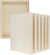 🎨 premium unfinished wood panel boards for painting arts & crafts - 6 pack (9x12 in) logo