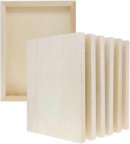 img 4 attached to 🎨 Premium Unfinished Wood Panel Boards for Painting Arts & Crafts - 6 Pack (9x12 in)