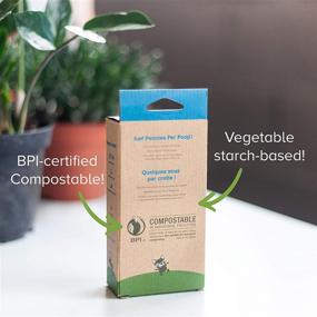 img 3 attached to Earth Rated Compostable Dog Poop Bags - Unscented, Guaranteed Leak-proof and BPI-Approved. Includes 60 Thick Poop Bags Made From Vegetable Starch, 4 Refill Rolls. Size: 9 x 13 Inches.