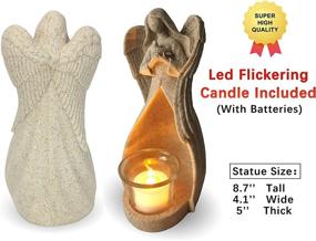 img 3 attached to 🕯️ Malister Memorial Gifts - Angel Figurines Tealight Candle Holder: Comforting Sympathy Gifts for Loss of Loved One with Flickering LED Candle - Perfect Bereavement Gifts for Condolence, Remembrance, Funeral Grieving and Grief Support
