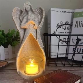 img 2 attached to 🕯️ Malister Memorial Gifts - Angel Figurines Tealight Candle Holder: Comforting Sympathy Gifts for Loss of Loved One with Flickering LED Candle - Perfect Bereavement Gifts for Condolence, Remembrance, Funeral Grieving and Grief Support