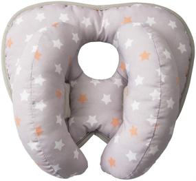 img 4 attached to 🍊 KAKIBLIN Baby Neck Support Pillow - 2-in-1 Travel Soft Head Neck Pillow for Baby, Infant, Toddler - Flat Head Pillow with Adjustable Banana Neck Pillow - Suitable for 6 Months to 1 Year - Orange Pentagram