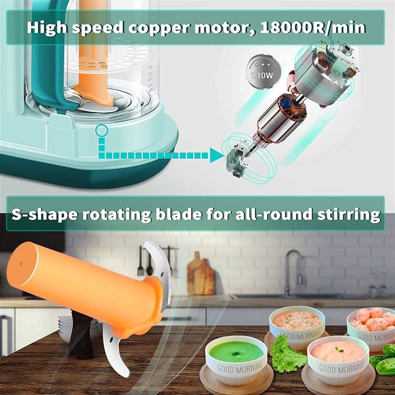 Baby Food Maker Chopper Grinder - Mills and Steamer 8 in 1 Processor for  Toddlers - Steam, Blend, Chop, Disinfect, Clean, 20 Oz Tritan Stirring Cup