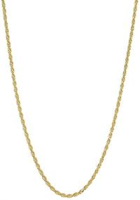 img 4 attached to 🌟 10K Gold Diamond Cut Rope Chain Necklace, Bracelet, Anklet - Unisex Sizes 7"-30" - 1.5MM, 2MM, 2.5MM, 3MM, 3.5MM, 4MM, 5MM, or 7MM - Yellow, White, or Rose