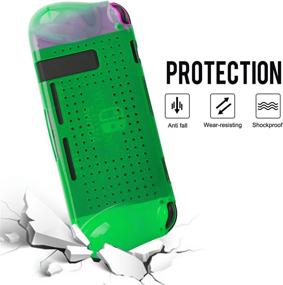 img 2 attached to 📱 Green Protective Case for Switch Console: Shock-Absorbing & Anti-Scratch Grip Cover - Soft & Comfortable TPU