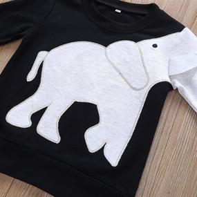 img 2 attached to LuckyCandy Toddler Sweatshirts Pullover Elephant