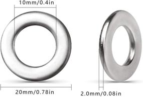 img 3 attached to 🔒 Премиум 50 шт. 20 мм нержавеющая стальная заготовка для штамповки - серебряные круглые шайбы для автомобильных крепежных элементов, изготовление браслетов и ювелирных изделий