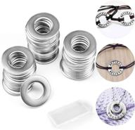 🔒 premium 50 pcs 20mm stainless stamping blanks - silver round washers for automotive fasteners, bracelet jewelry marking logo