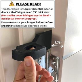 img 3 attached to 🚪 Doorprop Residential Door Stopper (Multiple Sizes) - Patented Design for Residential Uses, Ideal for Both Tensioned & Non-Tensioned Hinges (Large - Residential Exterior)