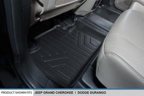 img 1 attached to Премиум-коврики MAXLINER для Jeep Grand Cherokee или Dodge Durango - набор ковриков на два ряда в черном цвете (2013-2016) с двумя крючками для фиксации на передней части.