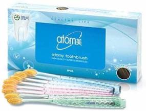 img 4 attached to 🦷 Улучшите свою дентальную гигиену с зубной щеткой Atomy: набор из 8 высококачественных зубных щеток