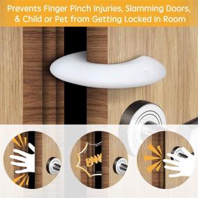 img 3 attached to 🔒 Ultimate Door Pinch Guard for Kids - 2 Pack Silicone, Durable & Multi-Impact Resistant - Prevent Finger Injuries, Slamming Doors, Child & Pet Lock-ins - Baby Proofing Door Stopper
